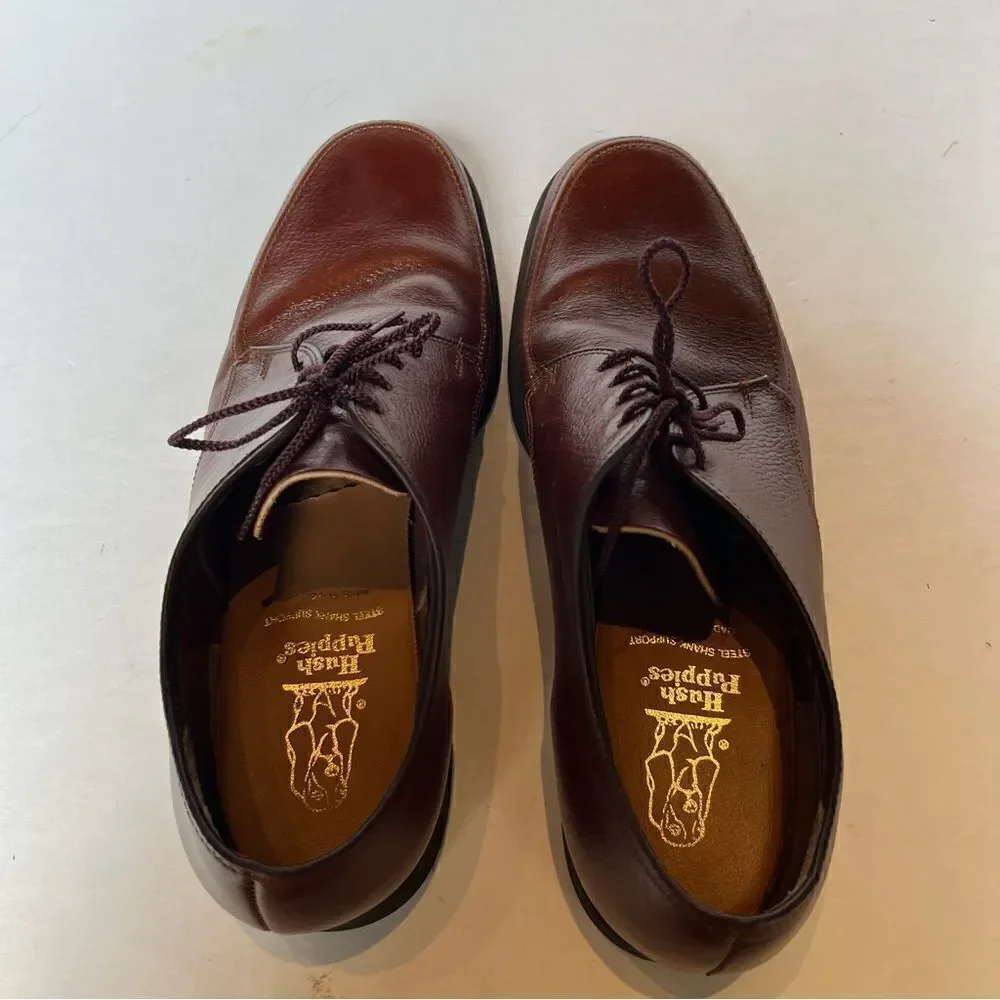 Hush Puppies Men's Lace Up Oxfords Dress Brown Size 8 1/2W